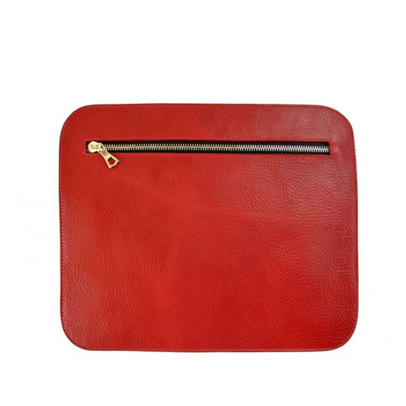 Large Zip Case in smooth tumbled leather