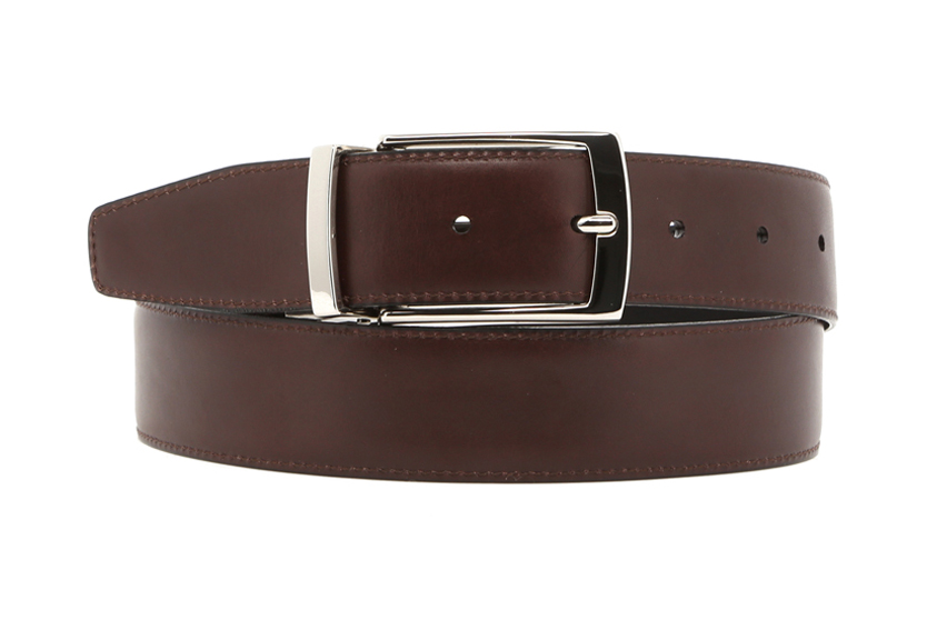 Brown Black Reversible Leather Belt Menu