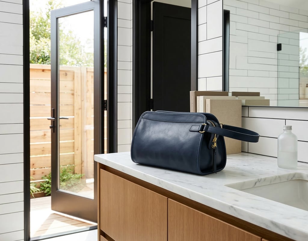 Handmade Leather Toiletry Bag