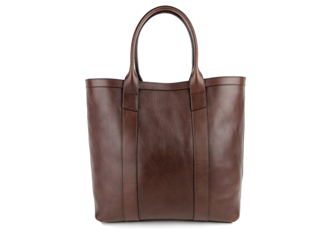 Tall Tote -Lined w. Pocket - Zipper Top Frank Clegg Leatherworks