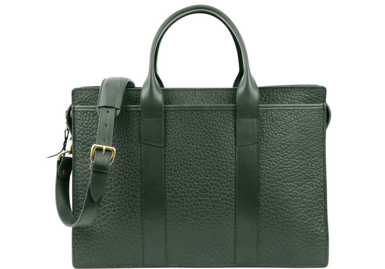 【tomi】BRIEFING green_shrunken_leather__ziptop