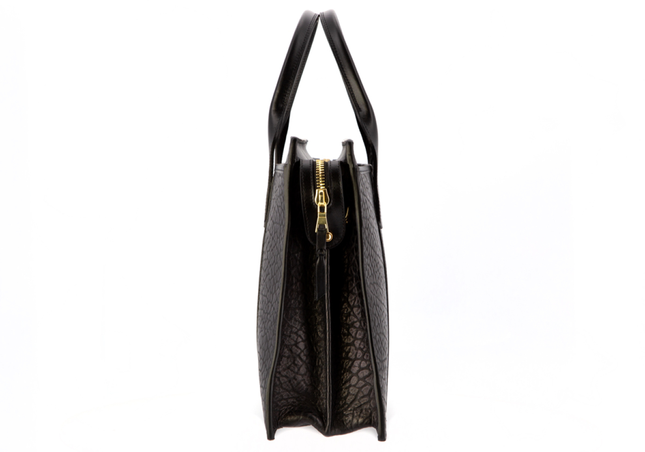 ⭐︎DOC⭐︎ ZIP-TOP BRIEFCASE-Black-Double Frank Clegg Leatherworks