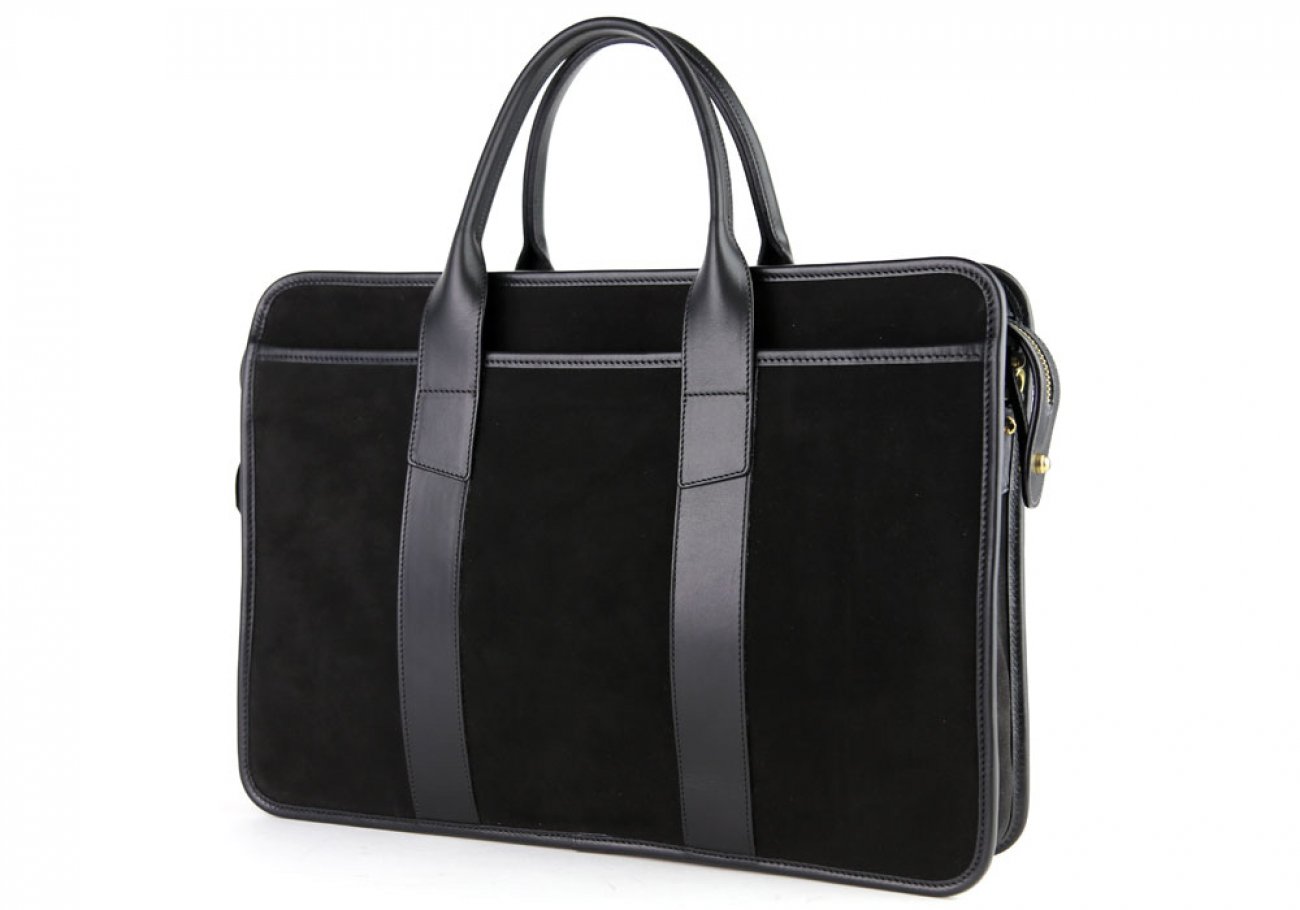 Suede Briefcase | Frank Clegg Leatherworks