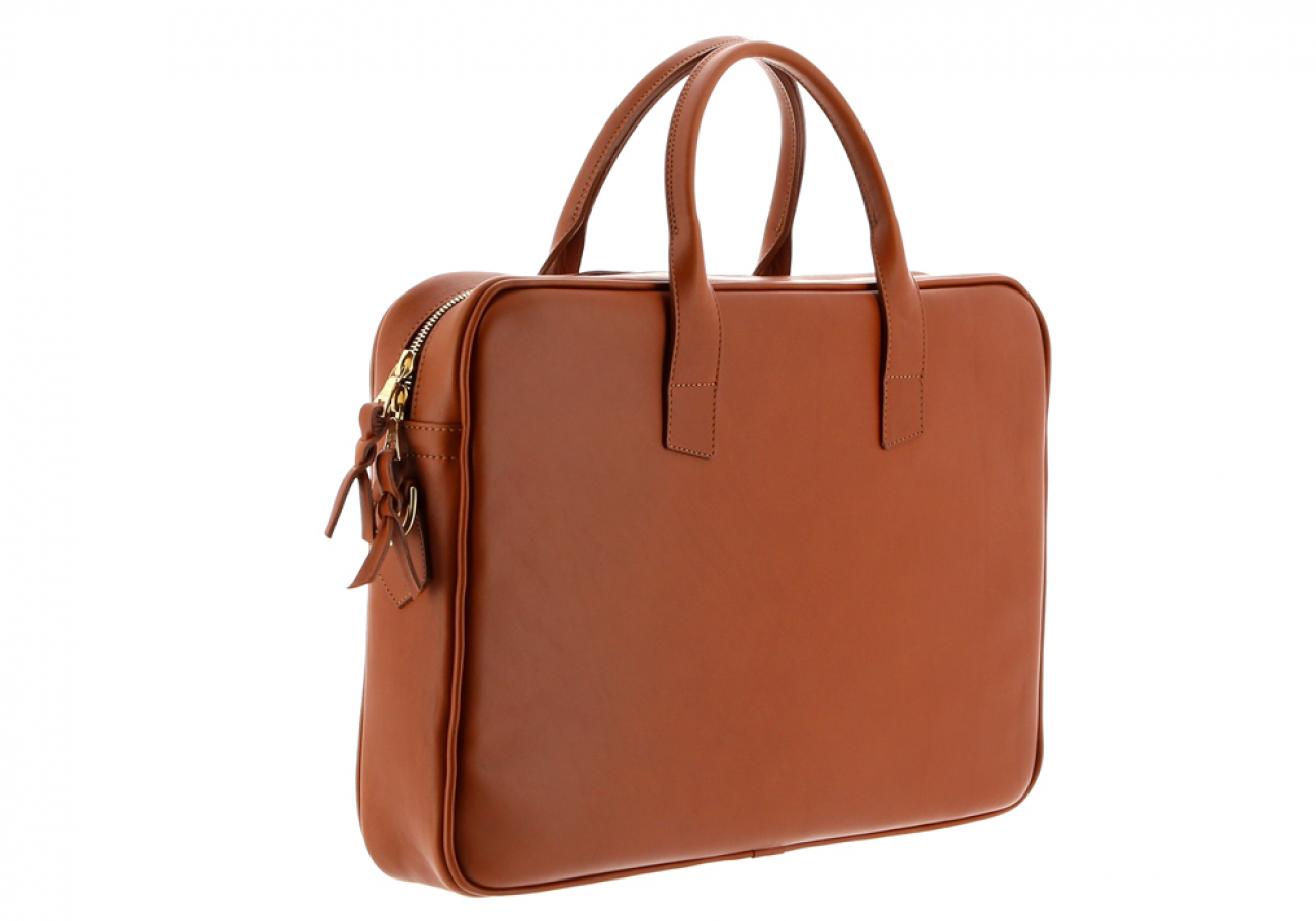 Frank Clegg Computer Briefcase Cognac Trolly Strap