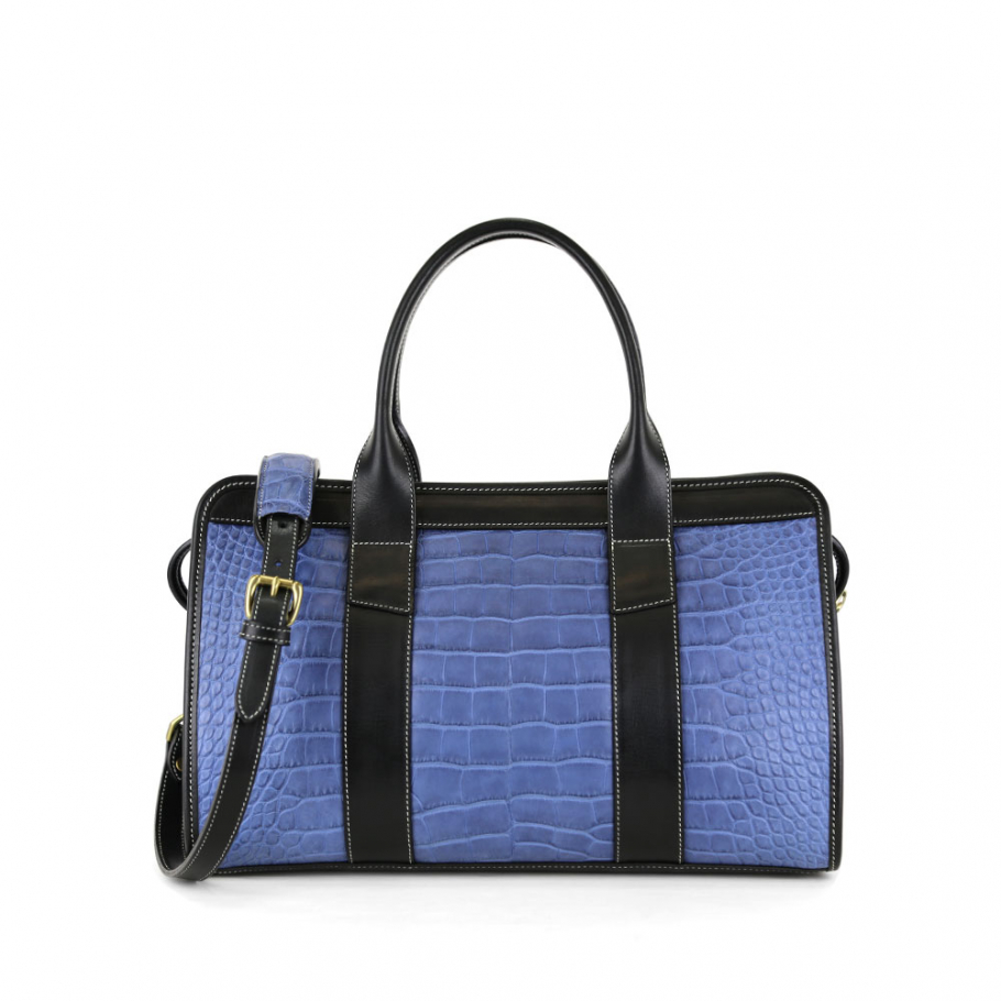 Dark Blue Crocodile Embossed Leather Women's Handbag, Blue Classic Saddle  Bag, Dark Blue Crossbody Bag, Blue Crocodile Print Leather Purse - Etsy