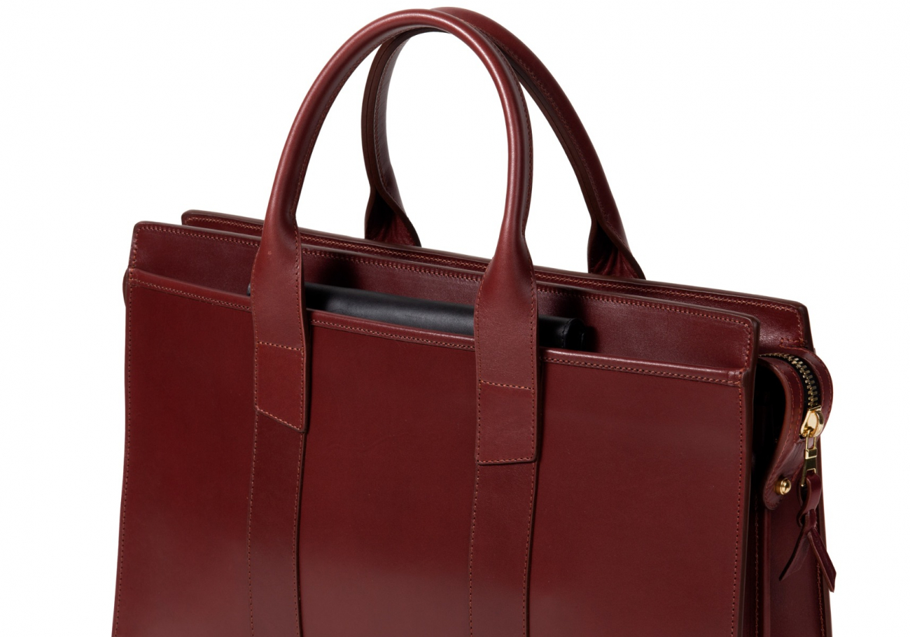Leather Zip Top Briefcase Made in America Frank Clegg Leatherworks