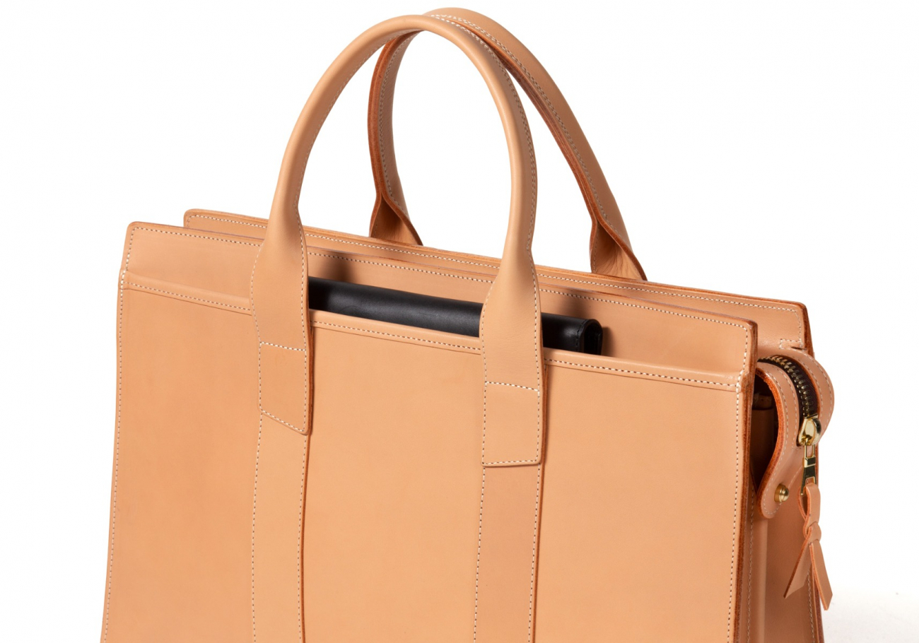 Leather Zip Top Briefcase Made in America Frank Clegg Leatherworks