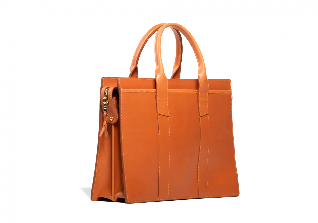 Leather Zip Top Briefcase Made in America Frank Clegg Leatherworks