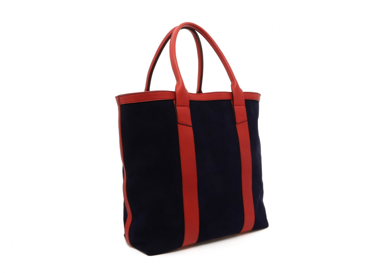 Navy Suede Tall Tote C