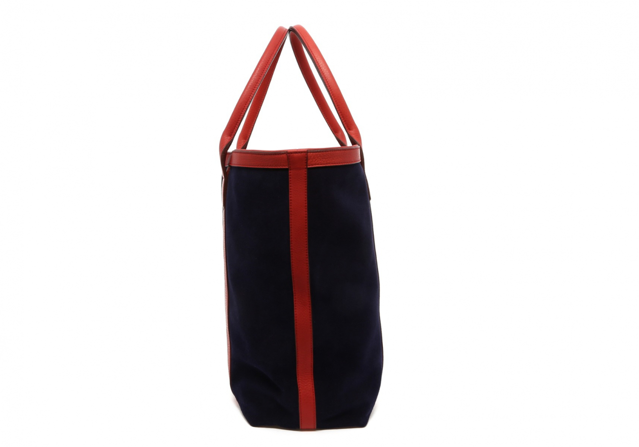 Navy Suede Tall Tote D