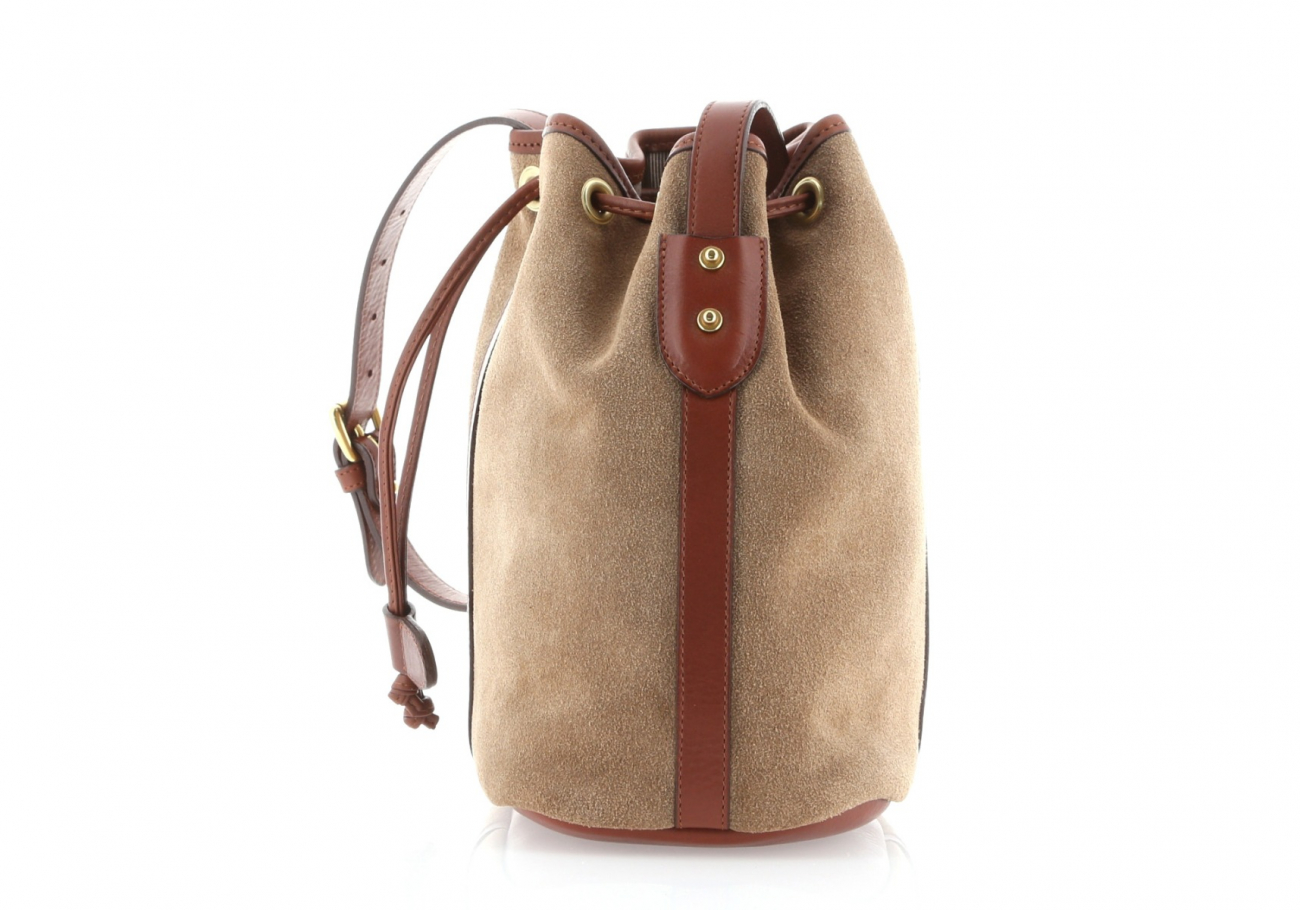 suede bucket bag