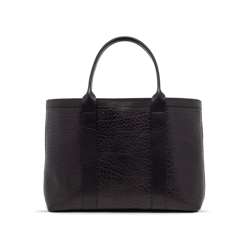 Large Working Tote in shrunken grain leather