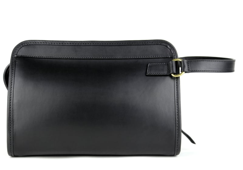 Large Travel Kit Belting-Black in Harness Belting Leather
