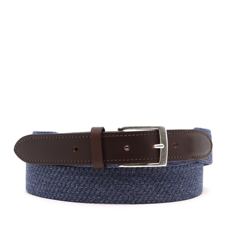 Woven Wool Stretch Belt in solid_wool