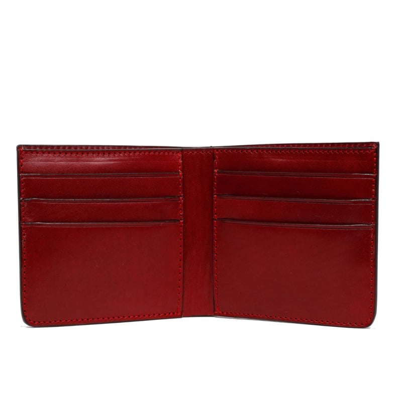 Bifold Wallet - Brick Red Belting Leather in 
