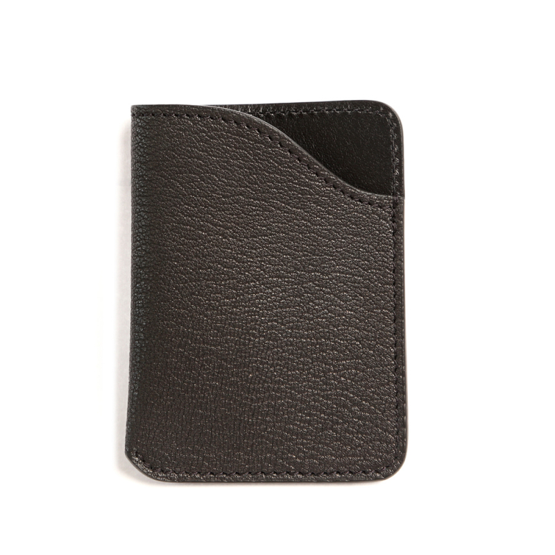 Card Wallet-Black in goat skin