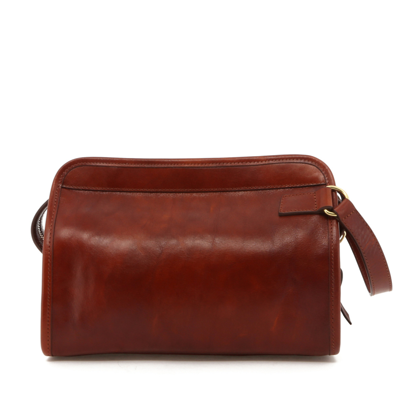 Large Travel Kit - Cognac Hand Stained Leather in 