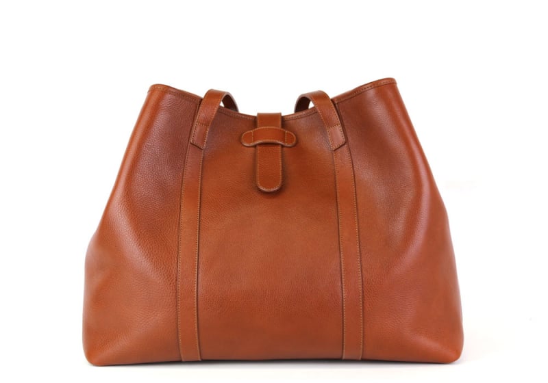 Signature Handbag Tote -Cognac in smooth tumbled leather