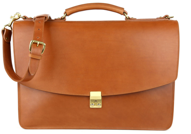 The Wall Street -Cognac in harness belting leather