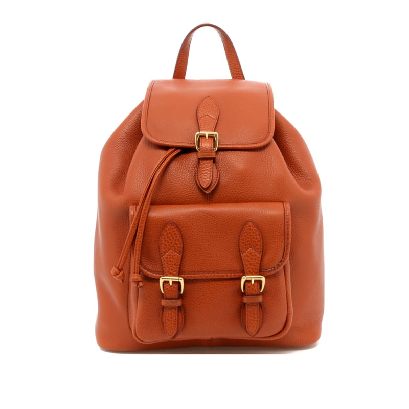 Classic Backpack - Cognac - Pebbled Leather - Unlined in 