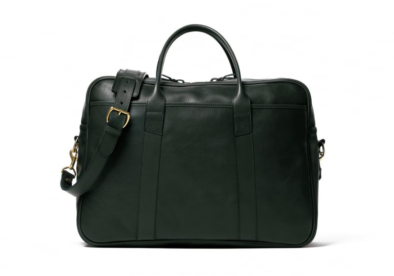Commuter Duffle-Green in smooth tumbled leather