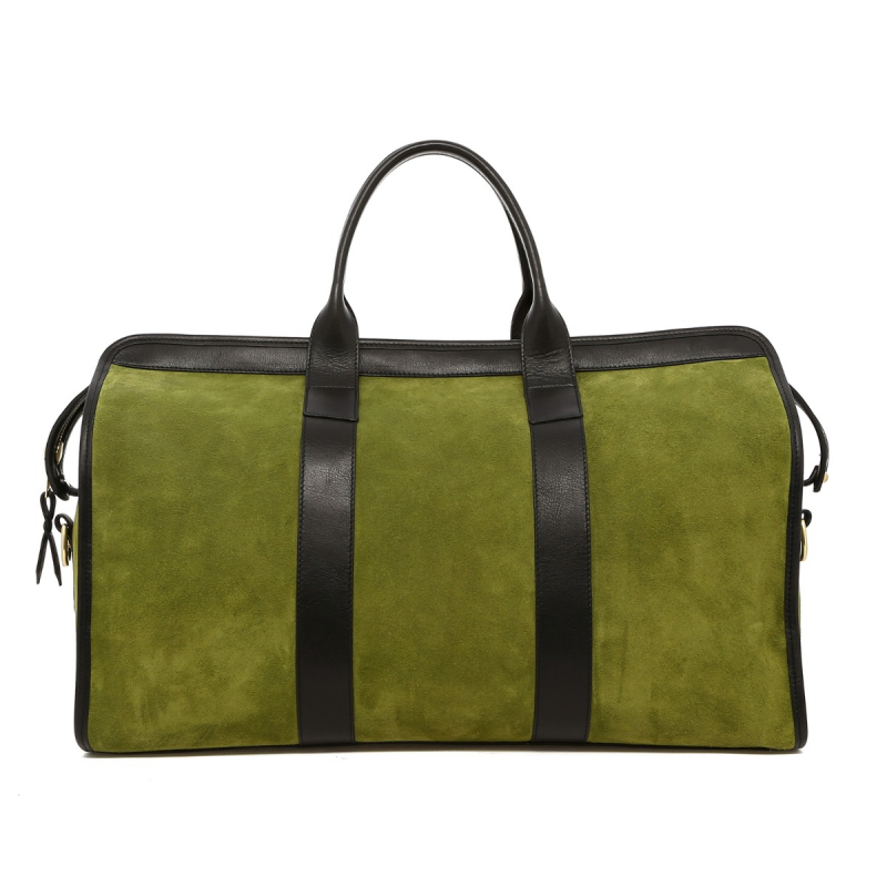 Signature Travel Duffle - Loden Green/Black - Suede in 