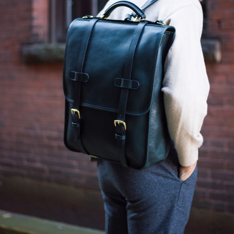 English Backpack in Smooth Tumbled Leather