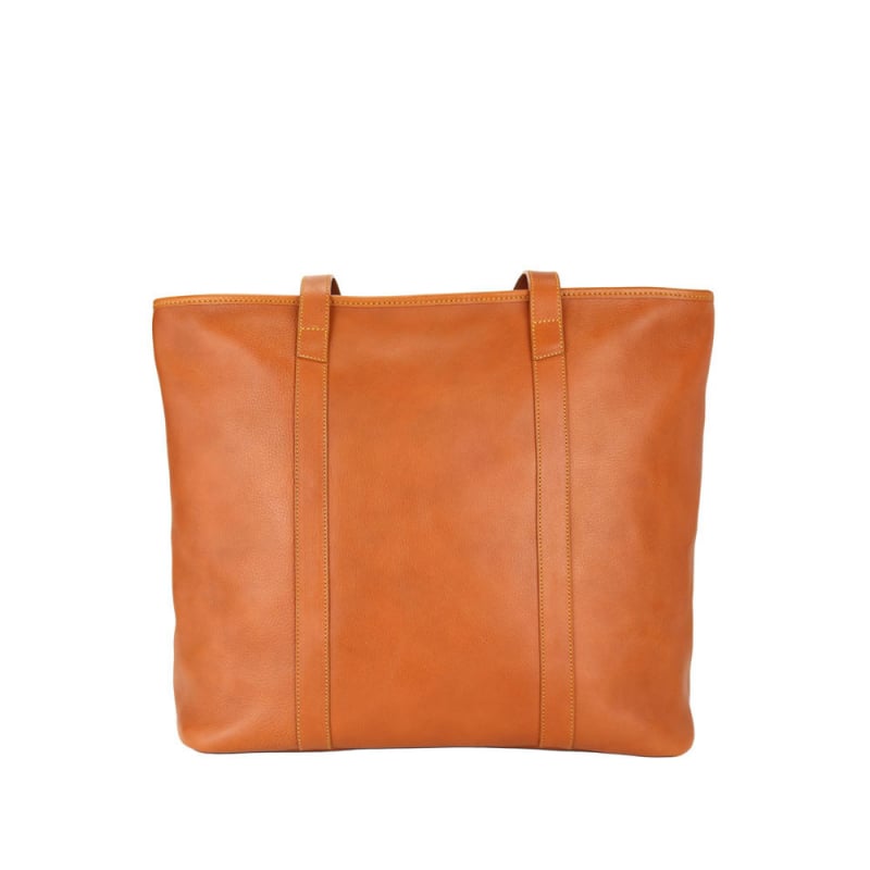 Large Laurelie Zip Top Tote  in Smooth Tumbled Leather