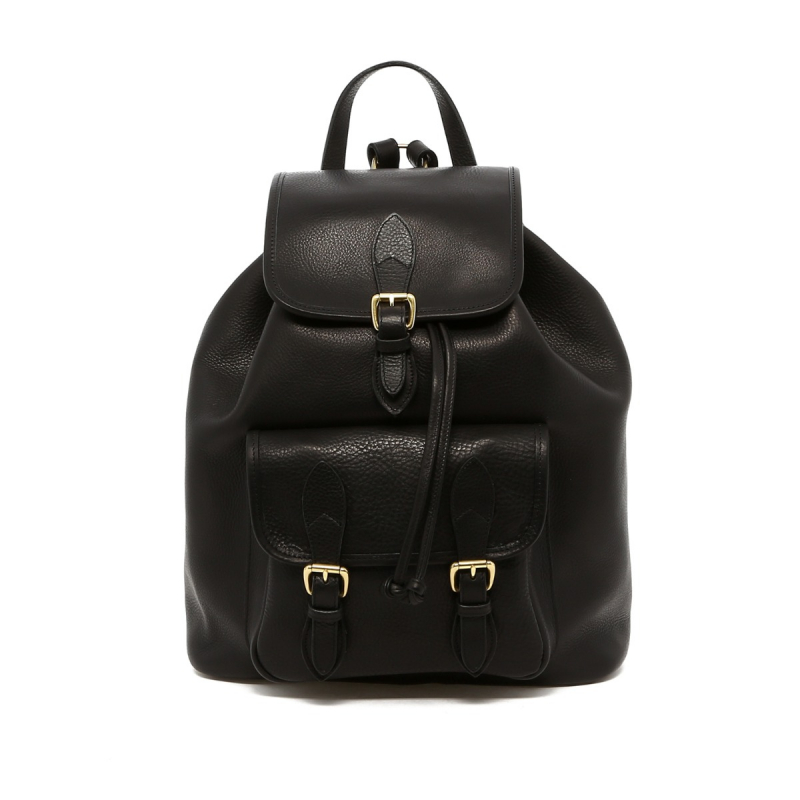 Classic Backpack - Black Olive - Tumbled Leather in 
