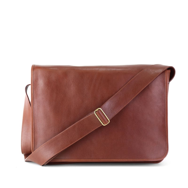 Messenger Bag in Smooth Tumbled Leather