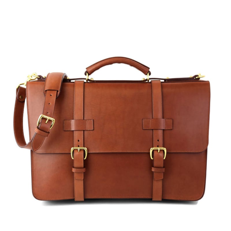 American Briefcase in harness belting leather