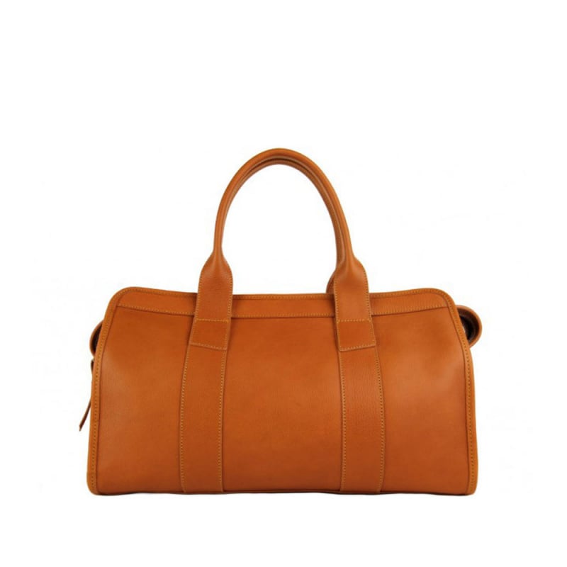 Signature Satchel in smooth tumbled leather