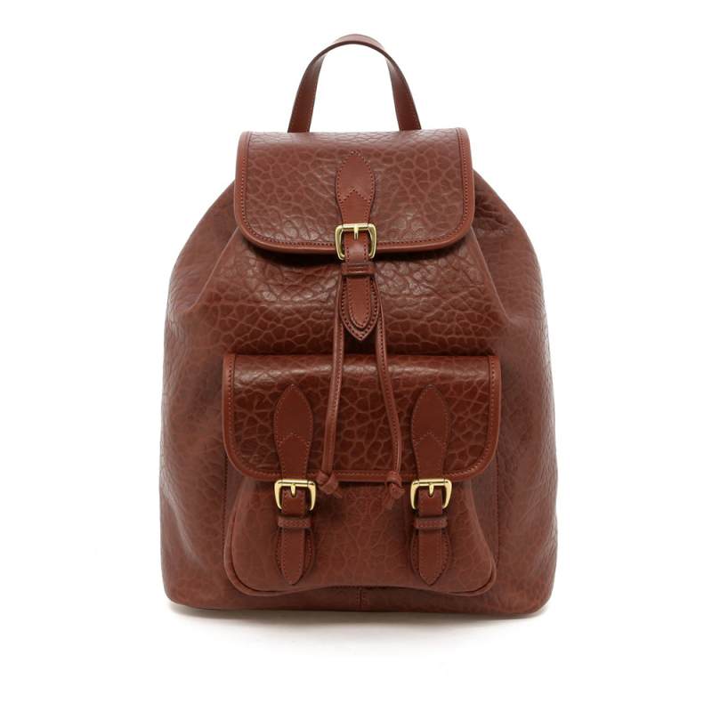 Classic Backpack-Chestnut in shrunken grain leather