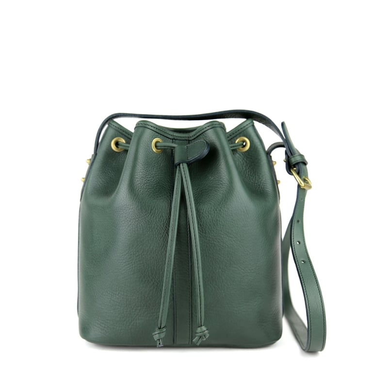 Mini Bucket Bag in Smooth Tumbled Leather