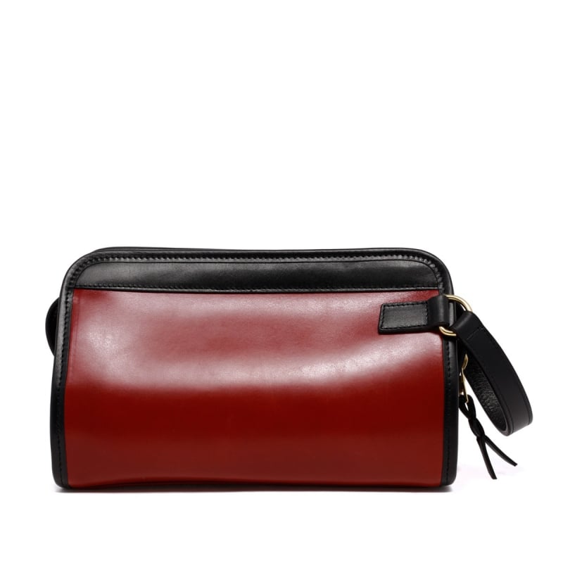 Small Travel Kit - Brick Red/Black - Harness Leather in 