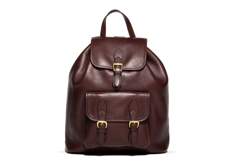 Classic Backpack-Chocolate in smooth tumbled leather