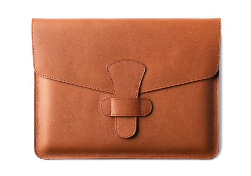 iPad Case -Cognac in Smooth Tumbled Leather