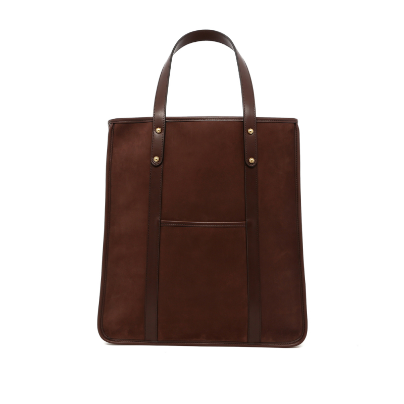 Market Tote - Coffee Bean/Chocolate - Smooth Nubuck - Unlined  in 