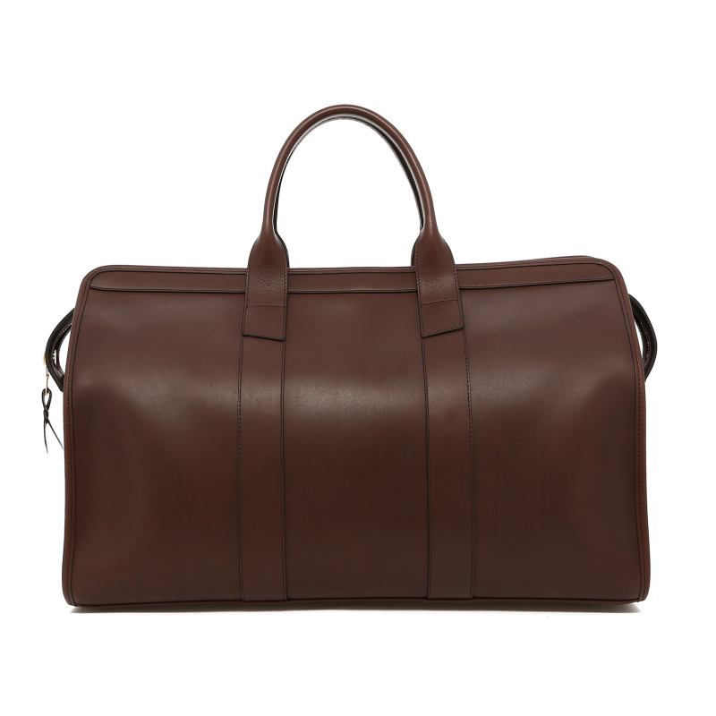 Signature Travel Duffle - Chocolate - Belting Leather - Linen Interior  in 