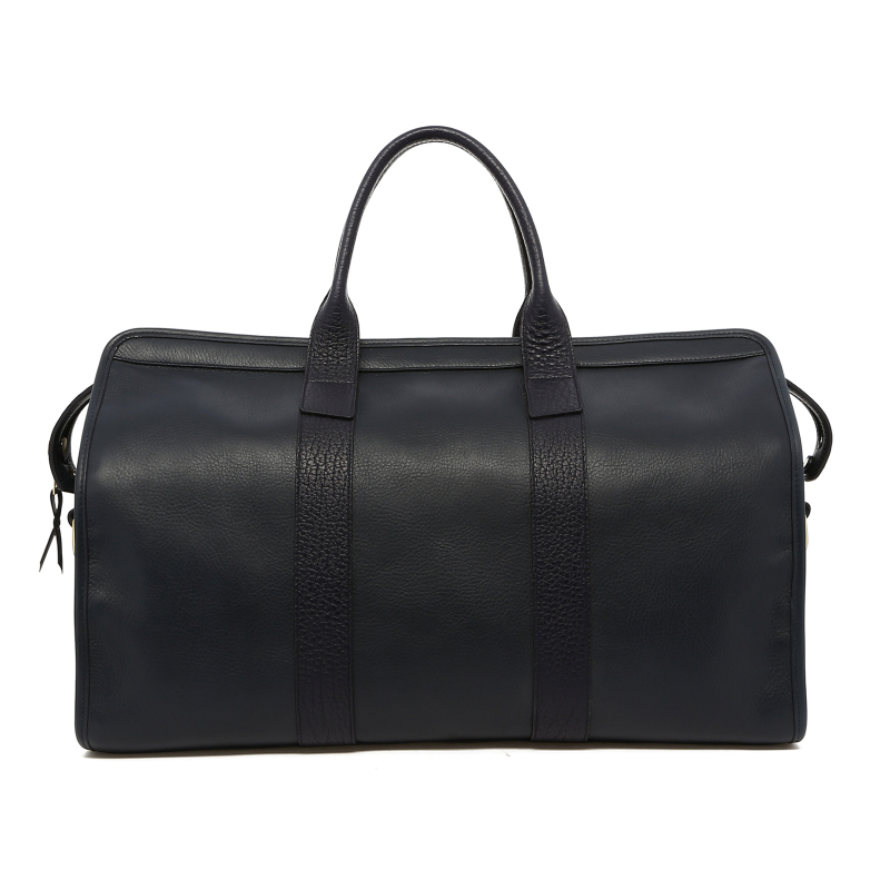 Signature Travel Duffle - Navy/Blueberry - Tumbled Leather in 