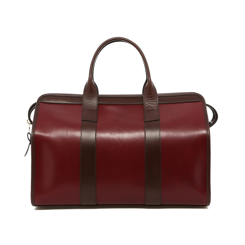Small Travel Duffle - Cabernet/Chocolate - Belting Leather in 