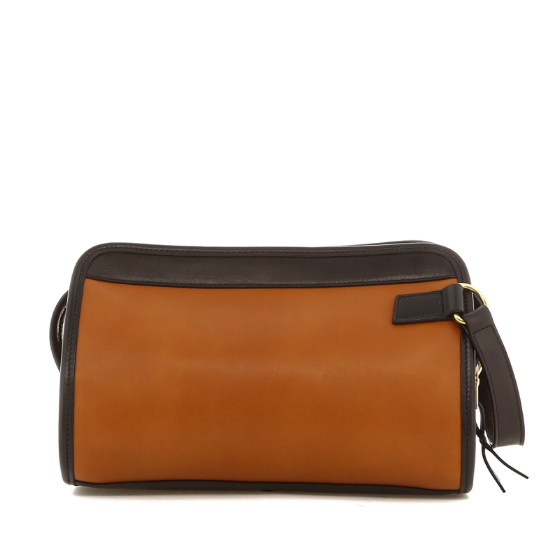 Small Travel Kit - Cashew/Black - Belting Leather  in 
