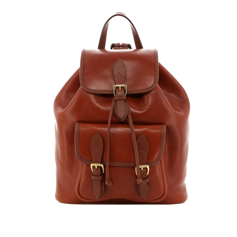 Classic Backpack - Potters Clay/Chestnut - Tumbled Leather in 