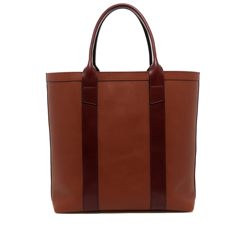 Tall Tote - Sierra Brown/Burgundy - Tumbled Leather  in 