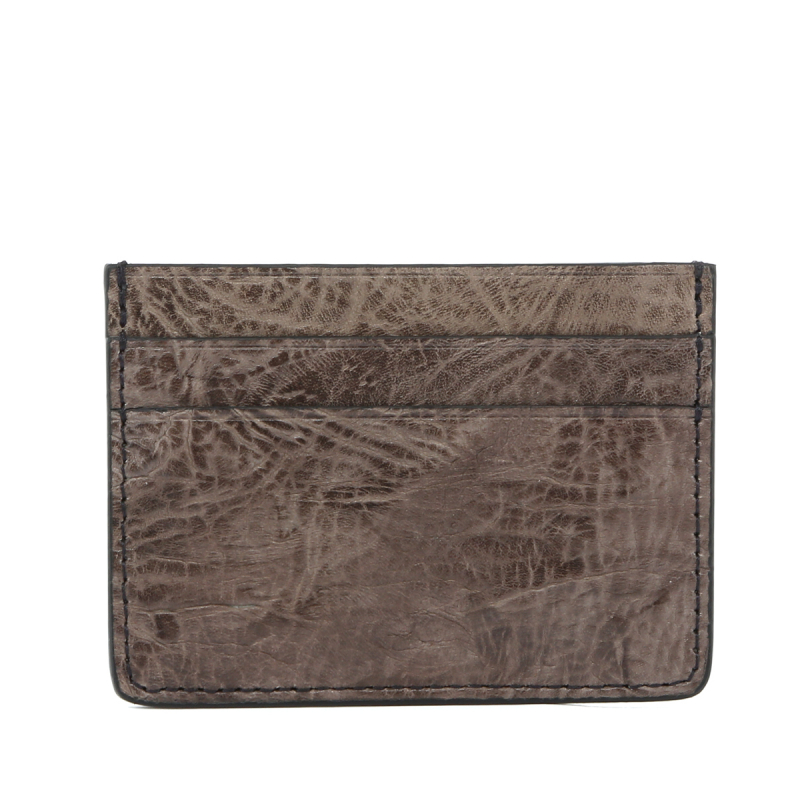 Double Card Wallet - Taupe Grey - Sporadic Grain Leather in 