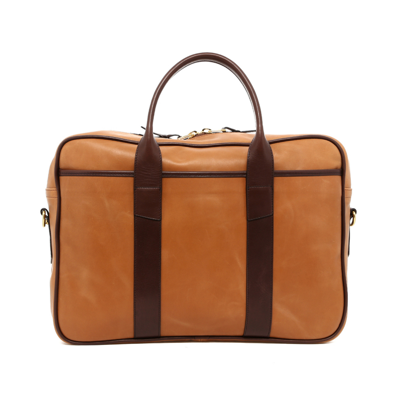 Commuter Briefcase - Clay/Chocolate - Smooth Leather in 