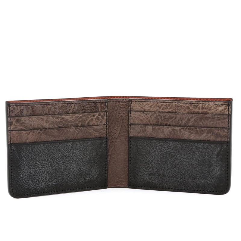 Bifold Wallet - Taupe Grey/Black/Potter's Clay Interior in 