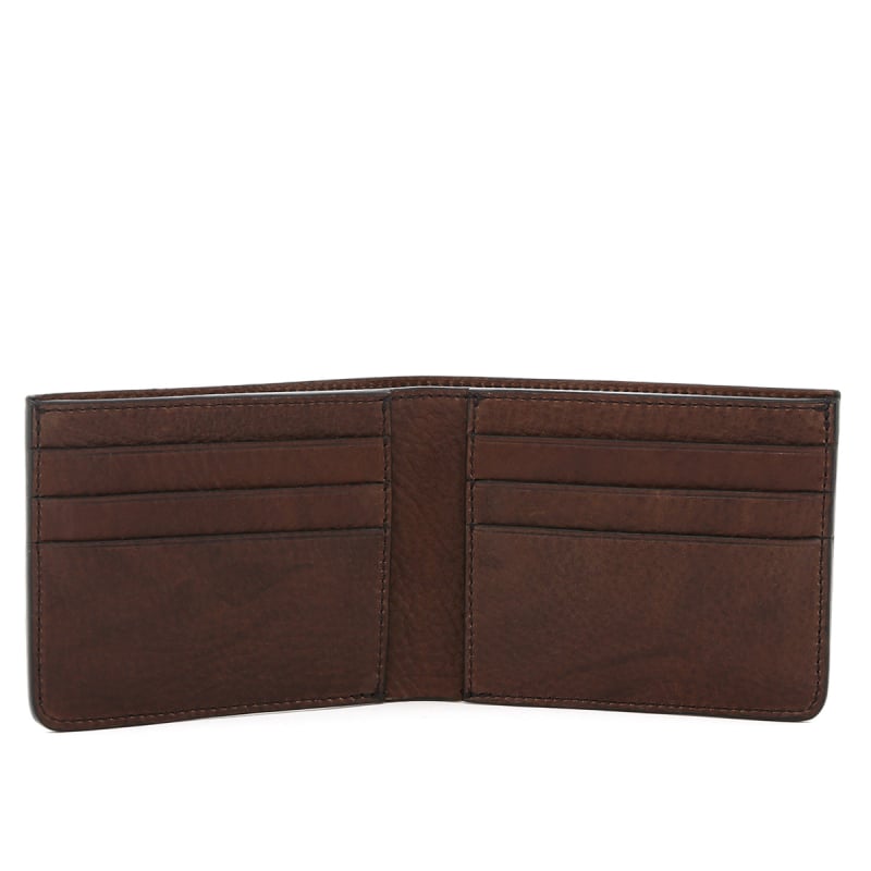 Bifold Wallet - Brown - Oiled Leather  in 