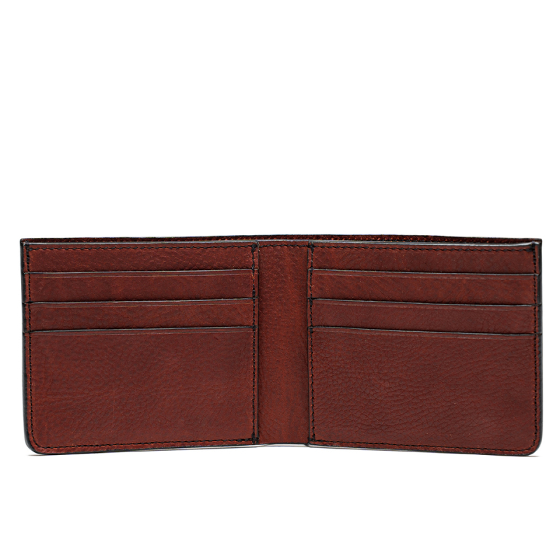 Bifold Wallet - Oxblood - Pebbled Leather   in 