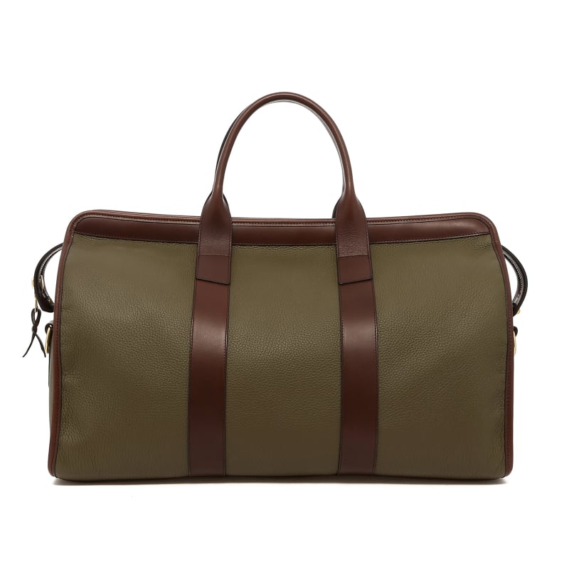 Signature Travel Duffle - Light Military/Chocolate - Taurillon Leather in 